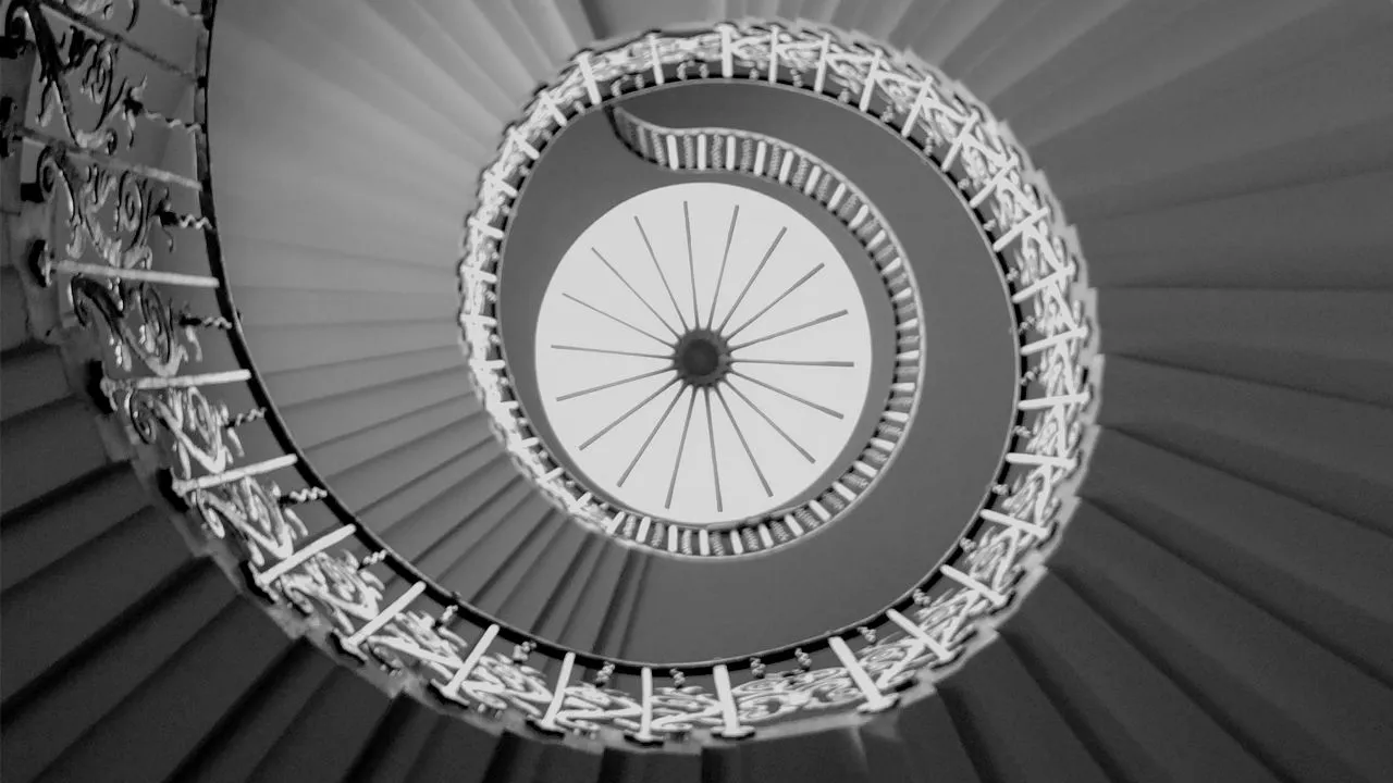 Staircase in Greenwich, London, UK